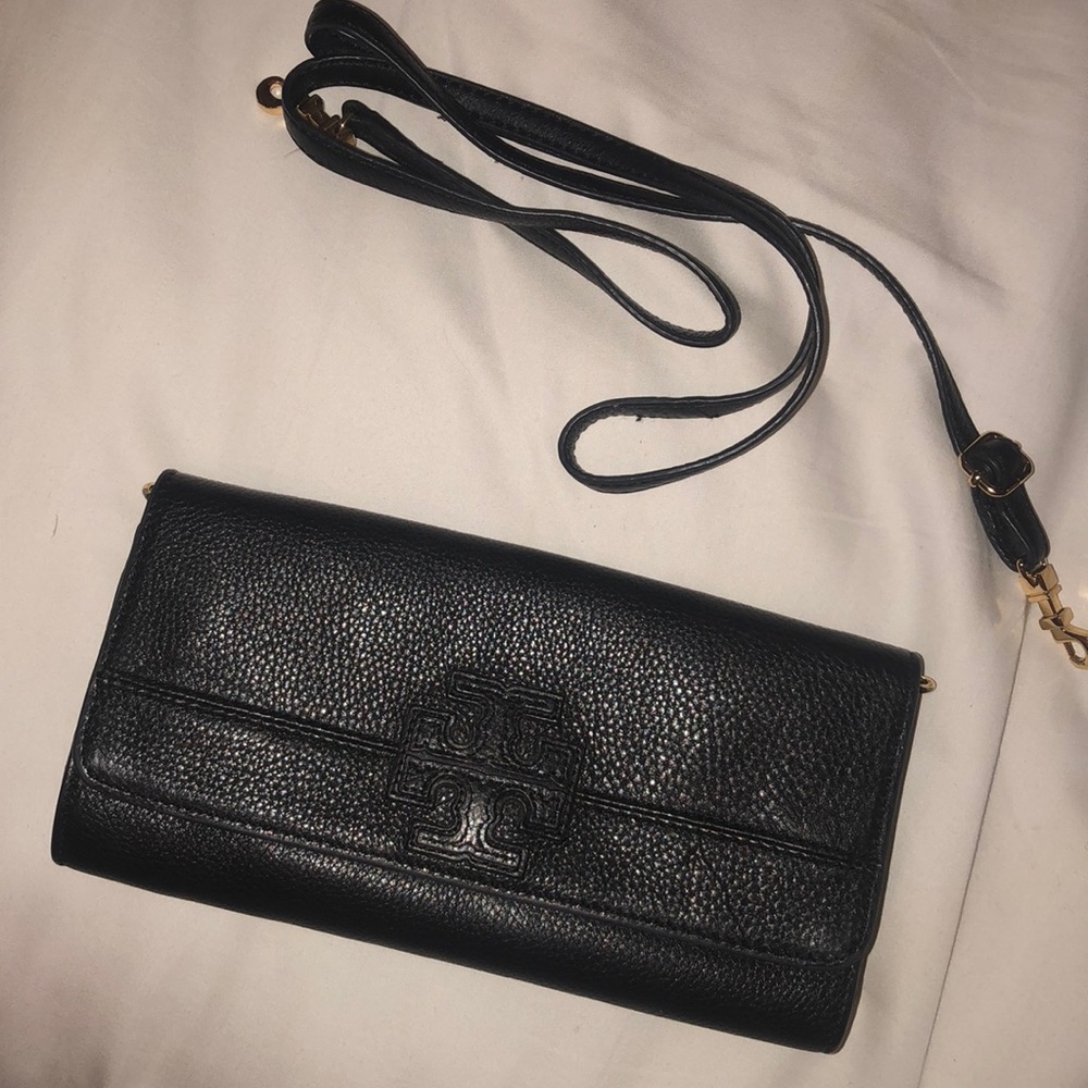 Tory Burch leather clutch